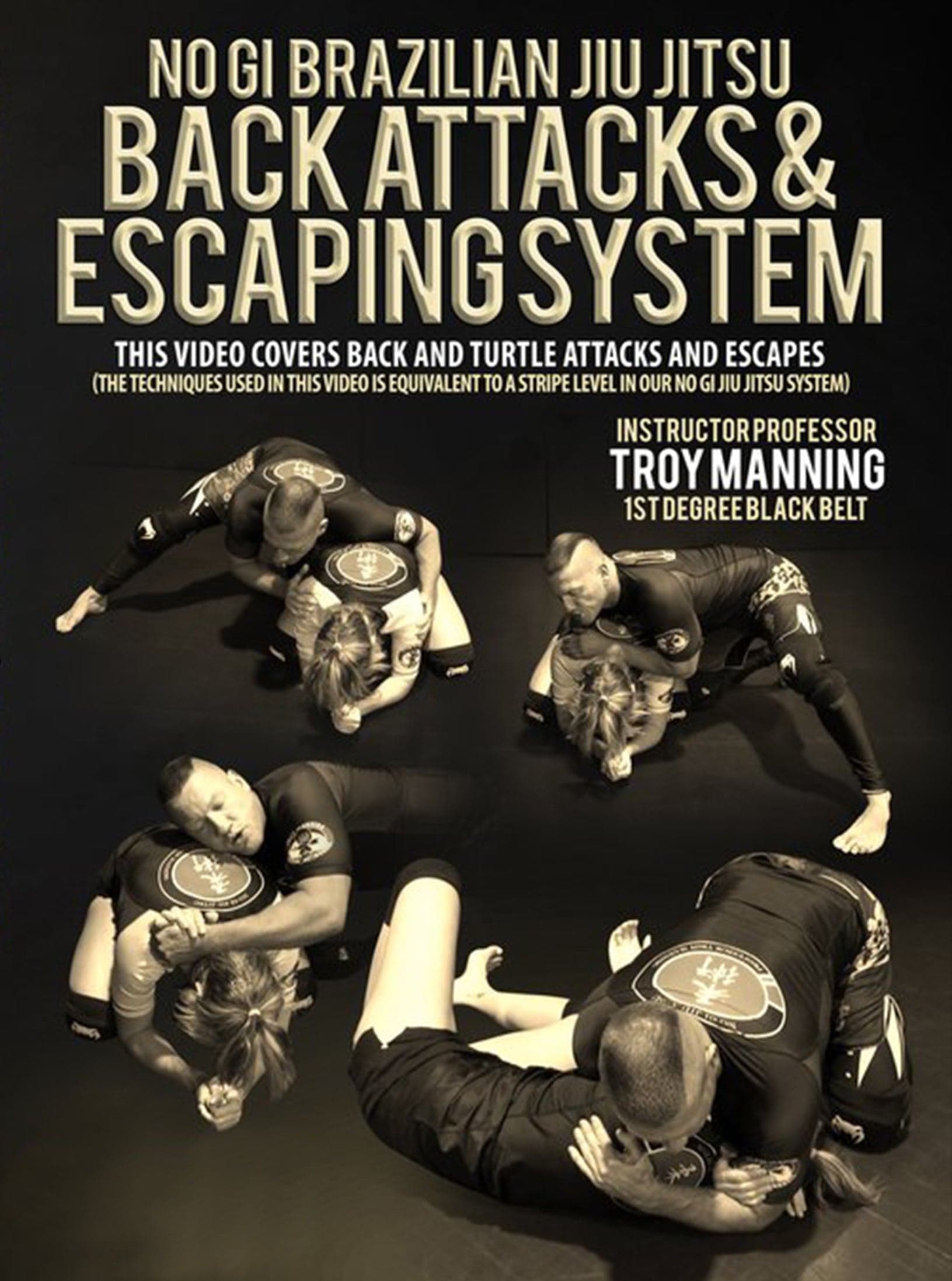 No Gi Jiu Jitsu Back Attacks and Escaping System by Troy Manning