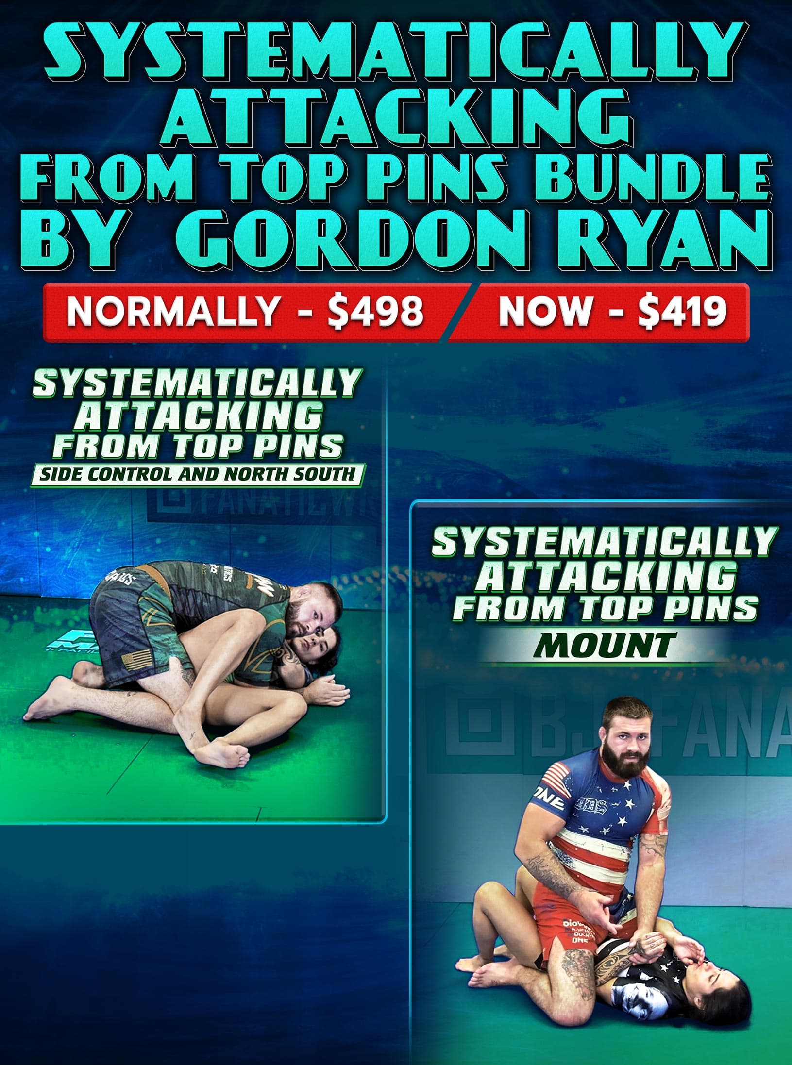 Systematically Attacking From Top Pins Bundle by Gordon Ryan