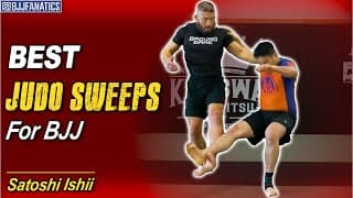 Misdirect With Collar Tie Footsweep by Satoshi Ishii